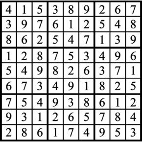 Answers to Previous Sudoku Puzzle