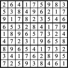 Answers to Previous Sudoku Puzzle