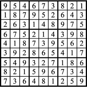 Answers to Previous Sudoku Puzzle
