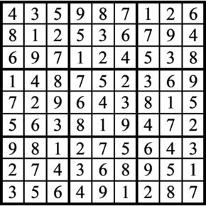 Answers to Previous Sudoku Puzzle