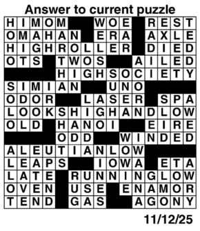 Answers to Previous Crossword