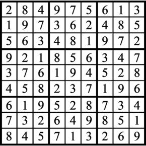 Answers to Previous Sudoku Puzzle