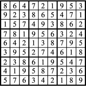 Answers to Previous Sudoku Puzzle