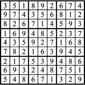 Answers to Previous Sudoku Puzzle