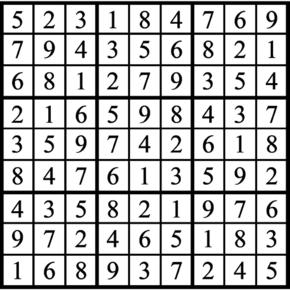 Answers to Previous Sudoku Puzzle