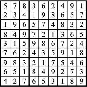 Answers to Previous Sudoku Puzzle