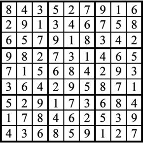 Answers to Previous Sudoku Puzzle