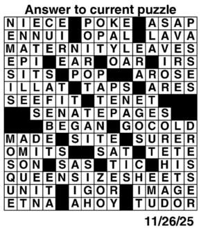 Answers to Previous Crossword