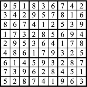 Answers to Previous Sudoku Puzzle
