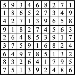 Answers to Previous Sudoku Puzzle