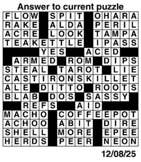 Answers to Previous Crossword