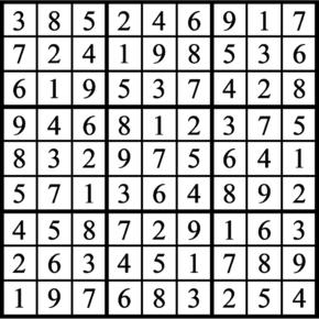 Answers to Previous Sudoku Puzzle
