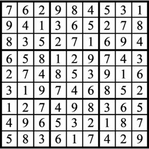 Answers to Previous Sudoku Puzzle
