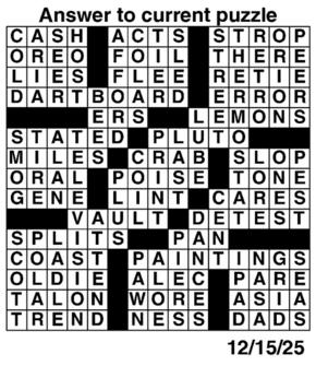 Answers to Previous Crossword