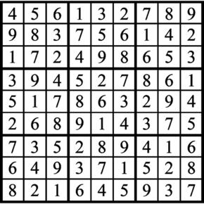 Answers to Previous Sudoku Puzzle