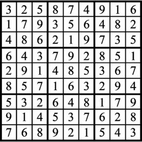 Answers to Previous Sudoku Puzzle