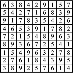 Answers to Previous Sudoku Puzzle
