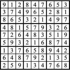 Answers to Previous Sudoku Puzzle