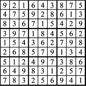 Answers to Previous Sudoku Puzzle