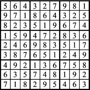 Answers to Previous Sudoku Puzzle