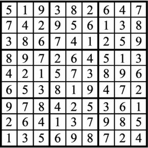 Answers to Previous Sudoku Puzzle