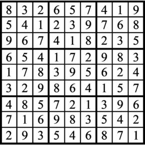Answers to Previous Sudoku Puzzle