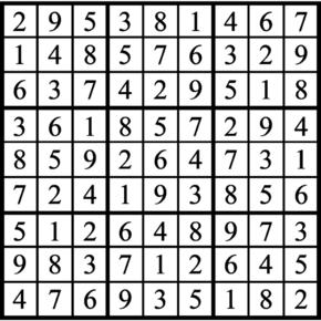 Answers to Previous Sudoku Puzzle