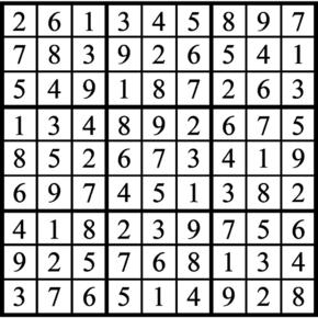 Answers to Previous Sudoku Puzzle