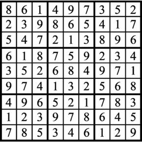 Answers to Previous Sudoku Puzzle