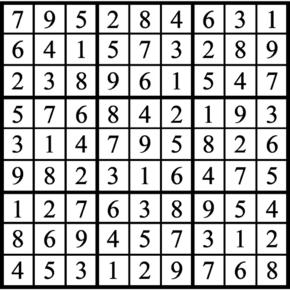 Answers to Previous Sudoku Puzzle