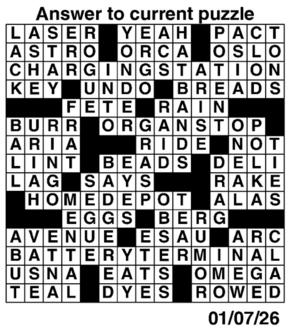 Answers to Previous Crossword