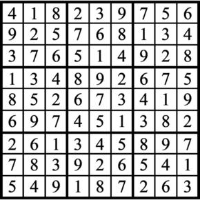 Answers to Previous Sudoku Puzzle