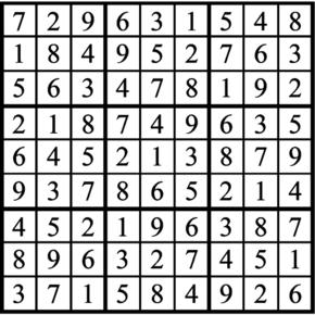 Answers to Previous Sudoku Puzzle
