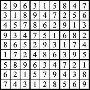 Answers to Previous Sudoku Puzzle