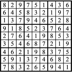 Answers to Previous Sudoku Puzzle