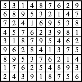 Answers to Previous Sudoku Puzzle