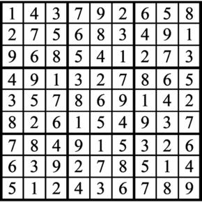 Answers to Previous Sudoku Puzzle