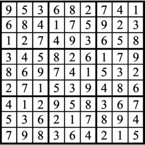 Answers to Previous Sudoku Puzzle