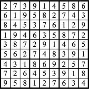 Answers to Previous Sudoku Puzzle