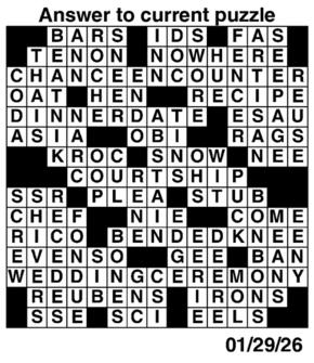 Answers to Previous Crossword