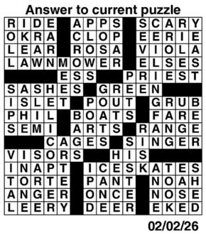 Answers to Previous Crossword