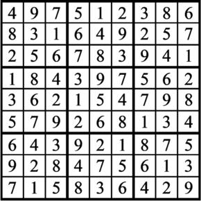 Answers to Previous Sudoku Puzzle