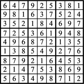 Answers to Previous Sudoku Puzzle