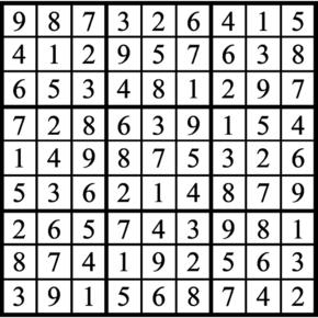 Answers to Previous Sudoku Puzzle