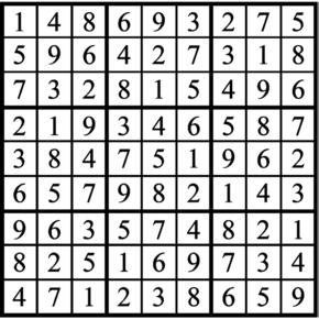 Answers to Previous Sudoku Puzzle