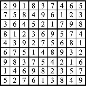 Answers to Previous Sudoku Puzzle