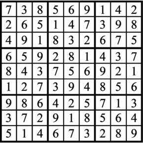Answers to Previous Sudoku Puzzle