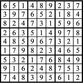 Answers to Previous Sudoku Puzzle