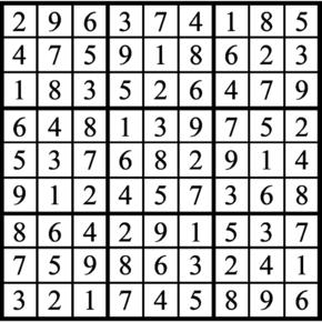 Answers to Previous Sudoku Puzzle