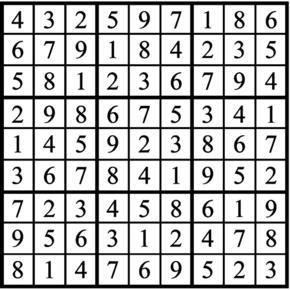 Answers to Previous Sudoku Puzzle